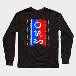 Philippine Flag / Badlit word Bisaya (Visayan language) Long Sleeve T-Shirt